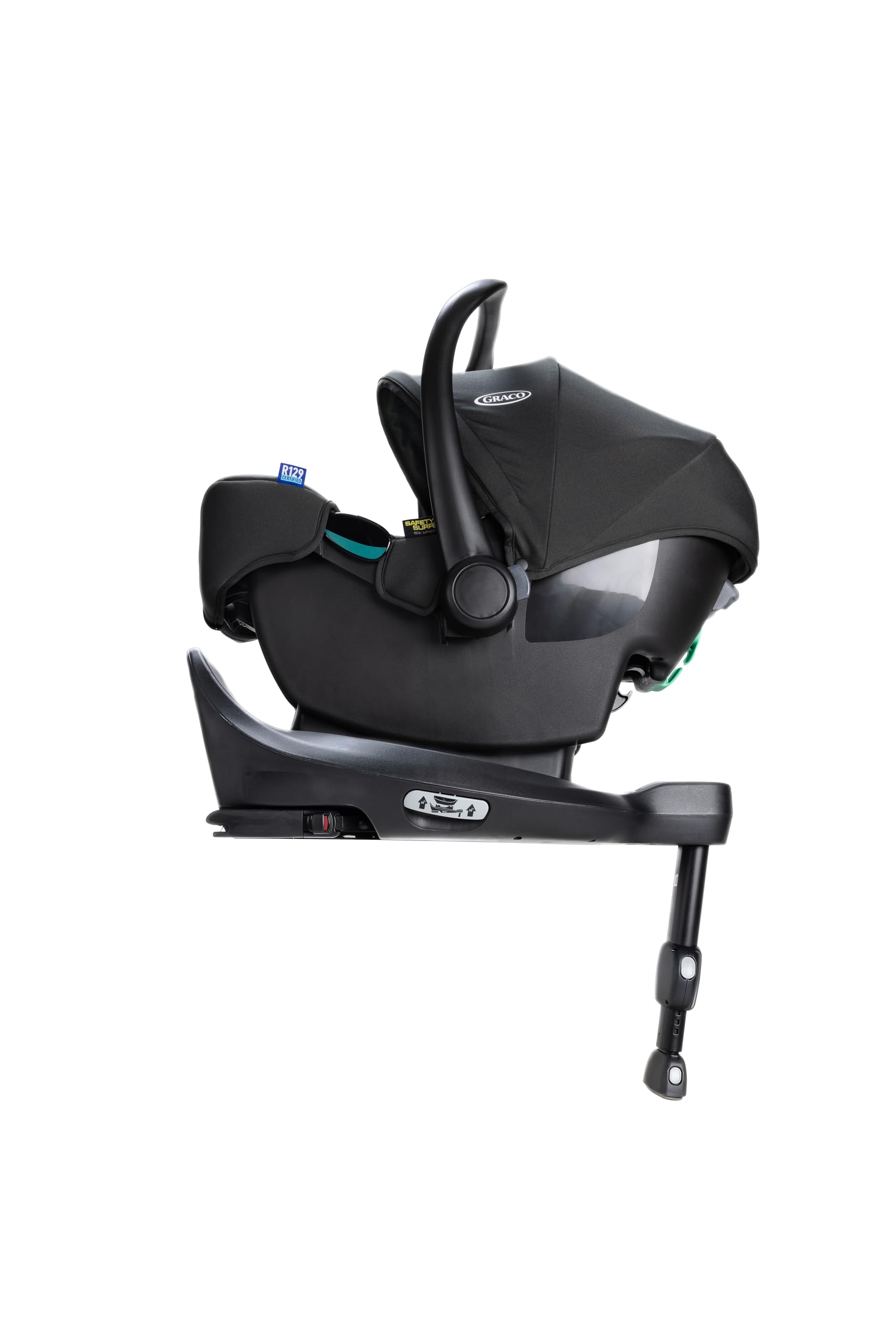 graco-snuglite-i-size-babyschale-midnight-mit-snugturn-basis image 1