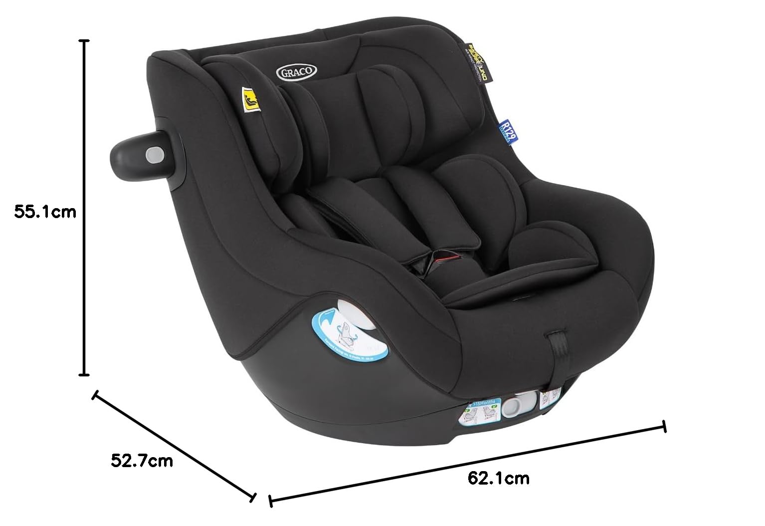 graco-snuggo-i-size-kindersitz-midnight-40-105-cm-mit-basis-drehbar image 5