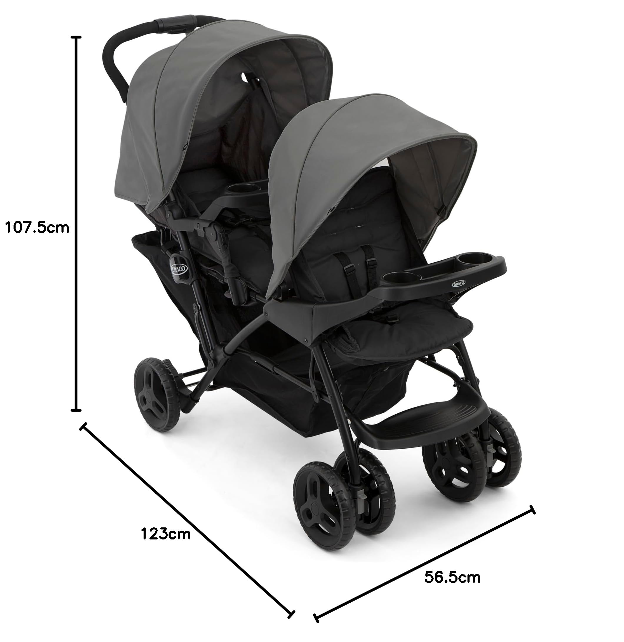 graco-stadium-duo-doppel-kinderwagen-titanium-ab-geburt image 3