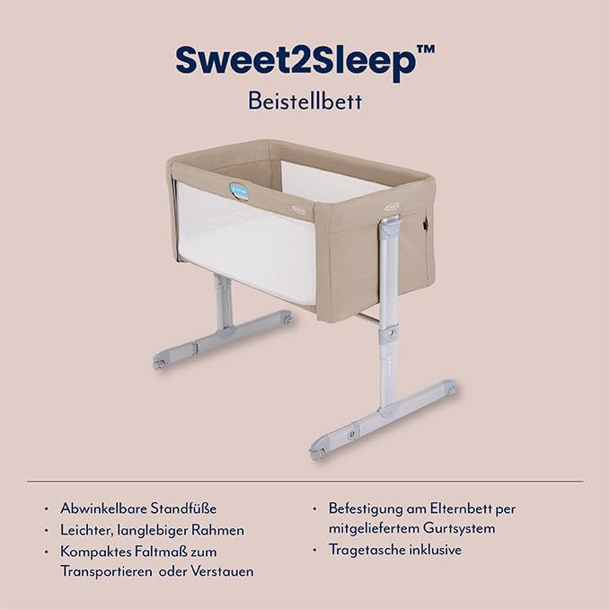 graco-sweet2sleep-beistellbett-wiege-ab-geburt-haferflockenmode image 6