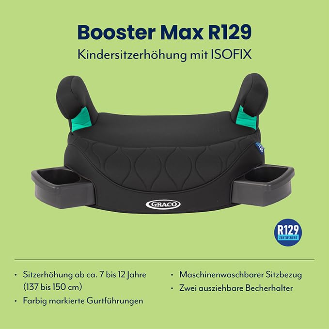 graco-booster-max-r129-sitzerh-hung-midnight-137-150-cm-isofix image 7