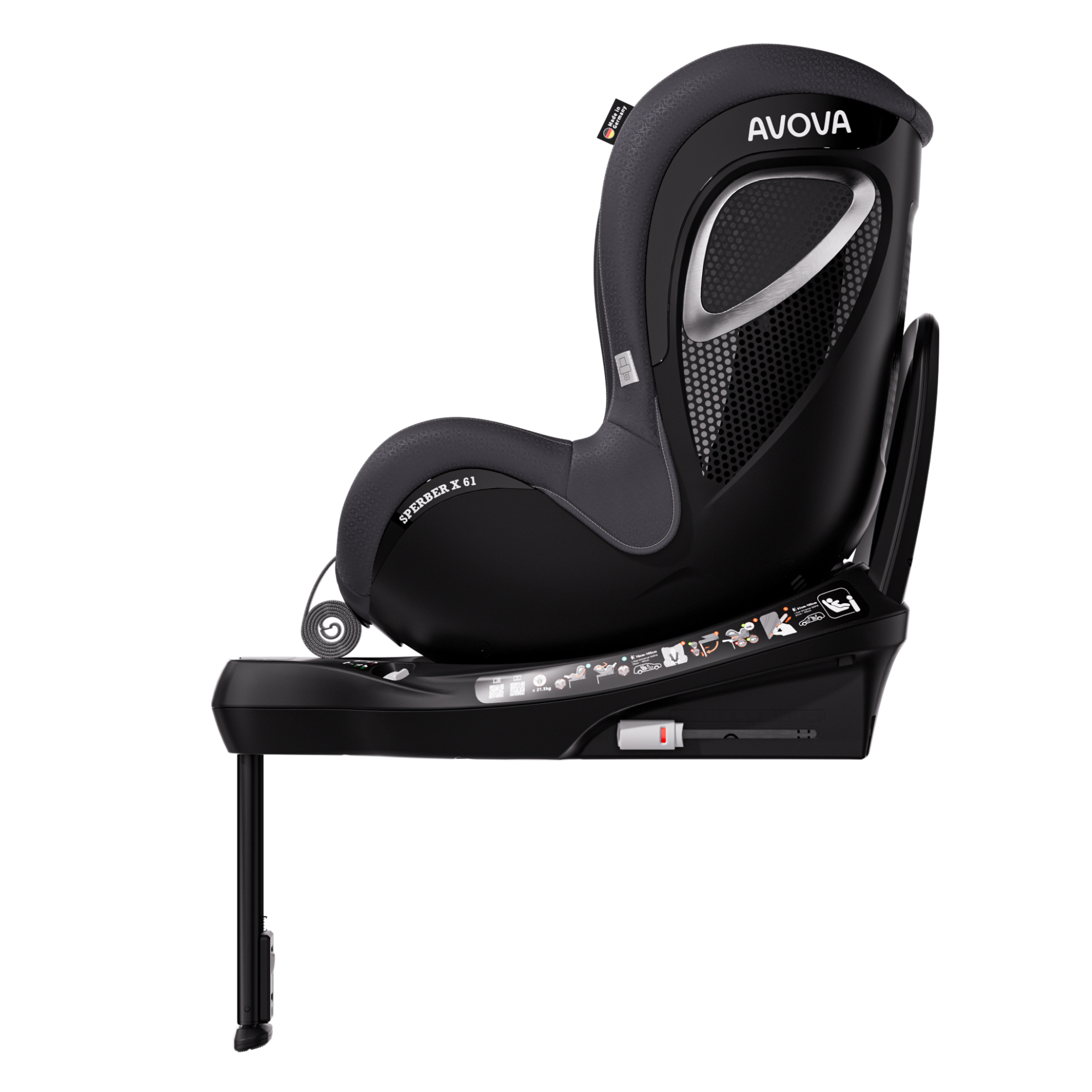 avova-sperber-x-61-kindersitz-polar-grey-i-size-mit-isofix image 5